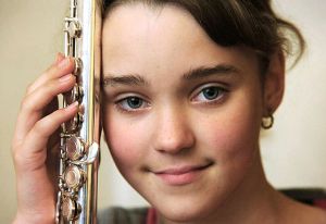 Young flautist